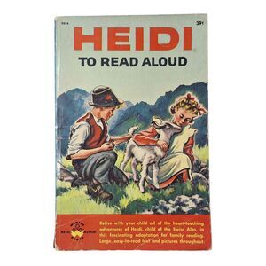 HEIDI TO READ ALOUD - Vintage Wonder Books 1950s Paperback Children's Book